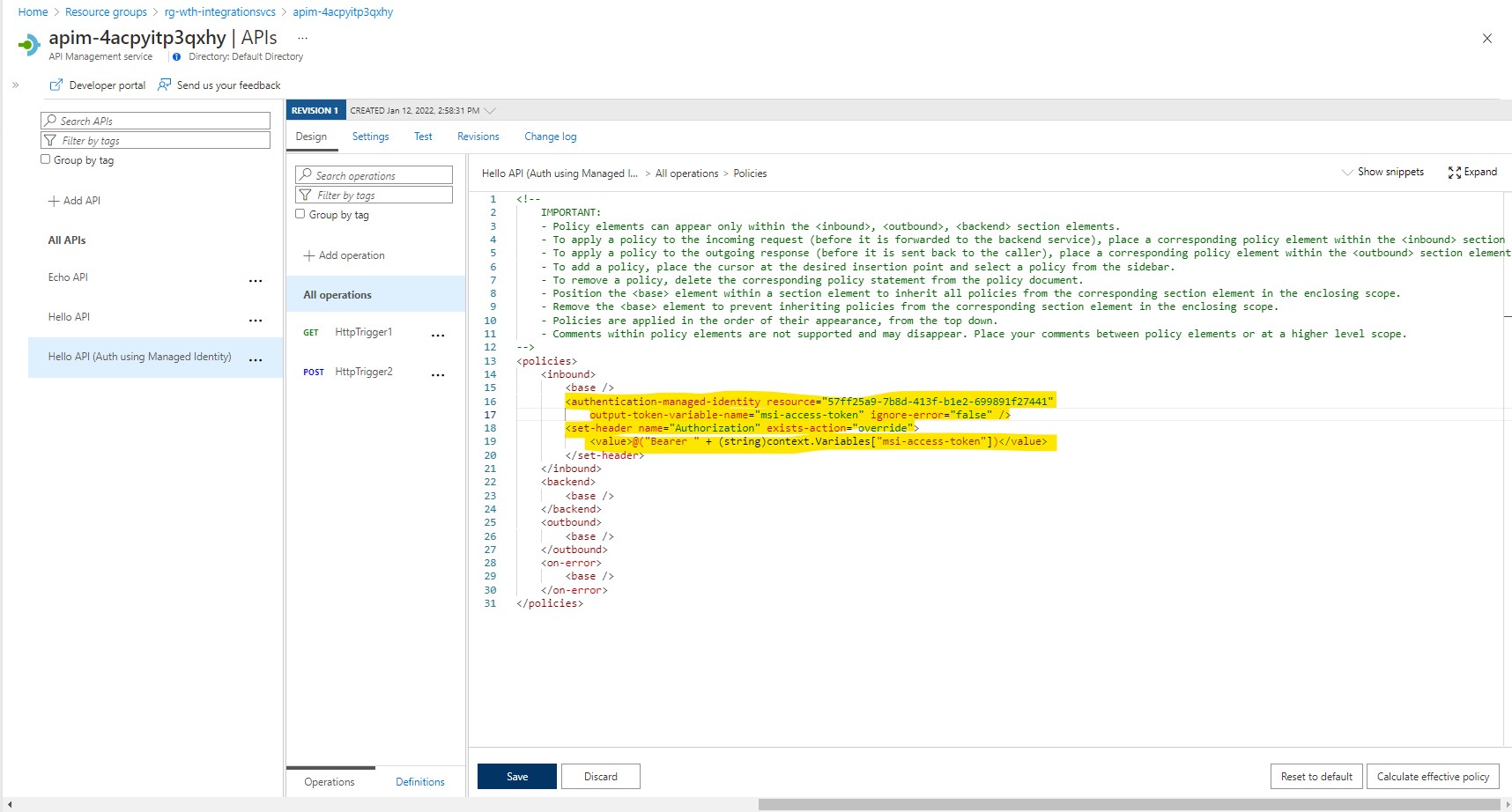 Enable Managed Identity in APIM 2